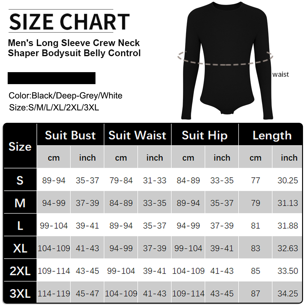 Body à manches longues pour ho - Shapewear Bodysuit Firm avis et prix